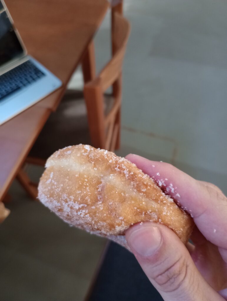 A sugary Greek doughnut